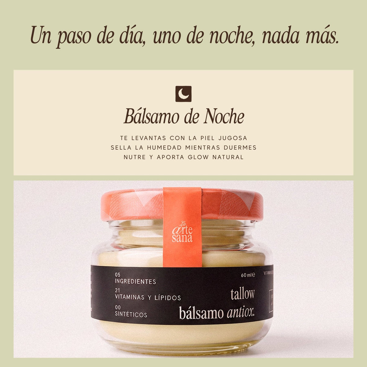 Beef tallow bálsamo antiox de noche - | LA ARTESANA