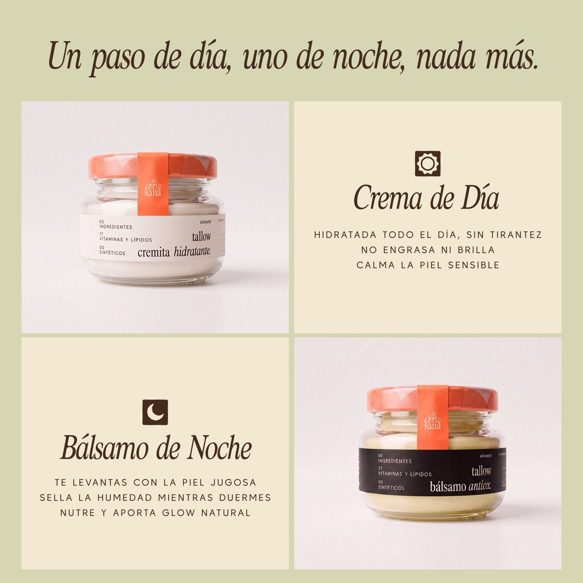 Ritual Diario – Crema Día + Regenerador Nocturno - | LA ARTESANA